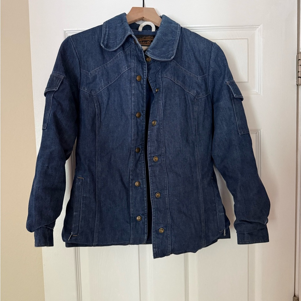 Vintage Eddie Bauer Blue Jean Jacket Goose Down